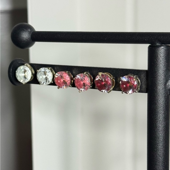 Bundle 1cm Pink Hues Stud Earrings EUC - Picture 3 of 3